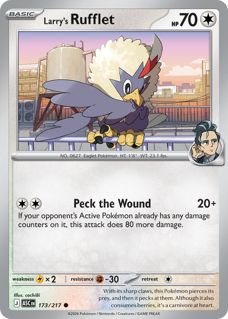 Larry's Rufflet – Ascended Heroes 173/217 Pokémon card