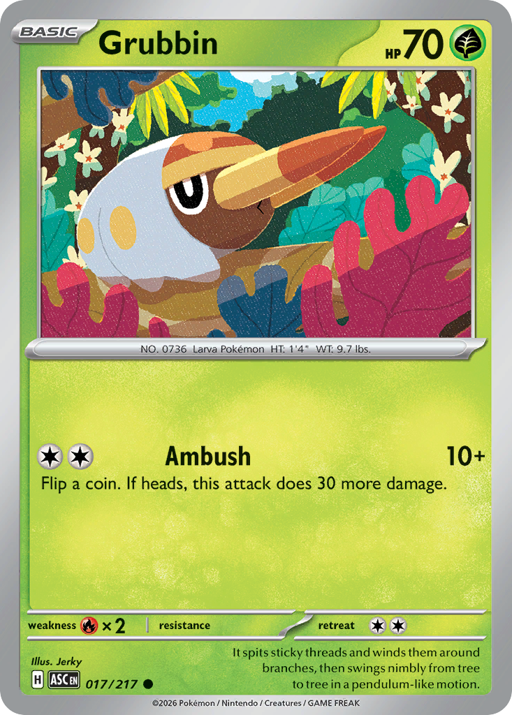 Grubbin – Ascended Heroes 017/217 Pokémon card