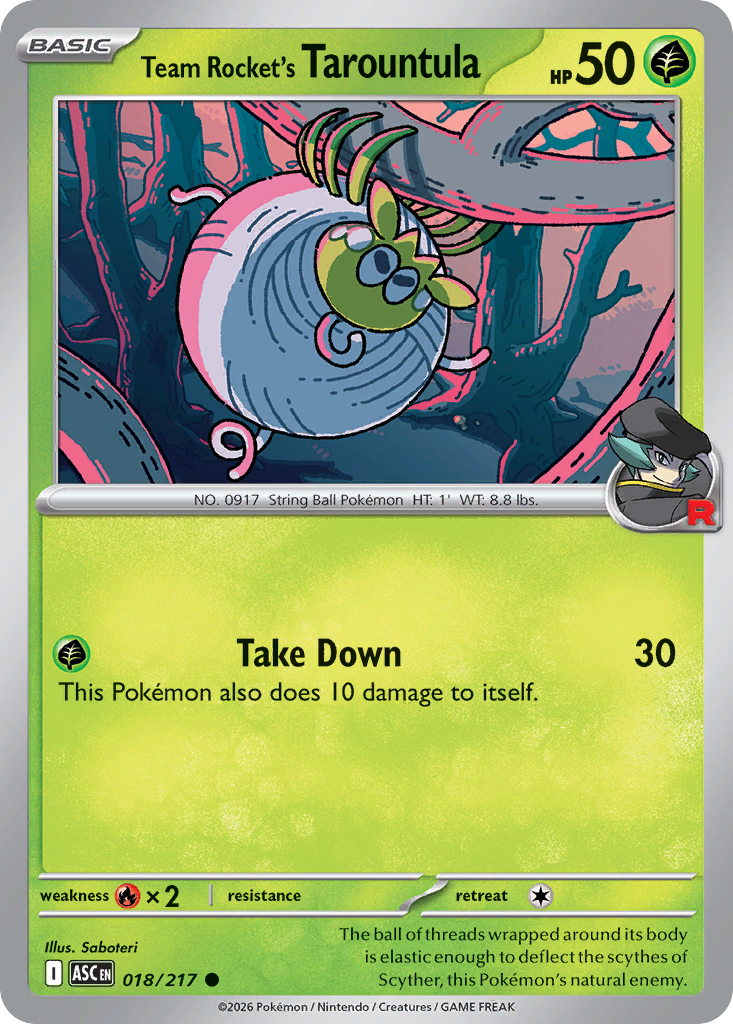 Team Rocket's Tarountula – Ascended Heroes 018/217 Pokémon card