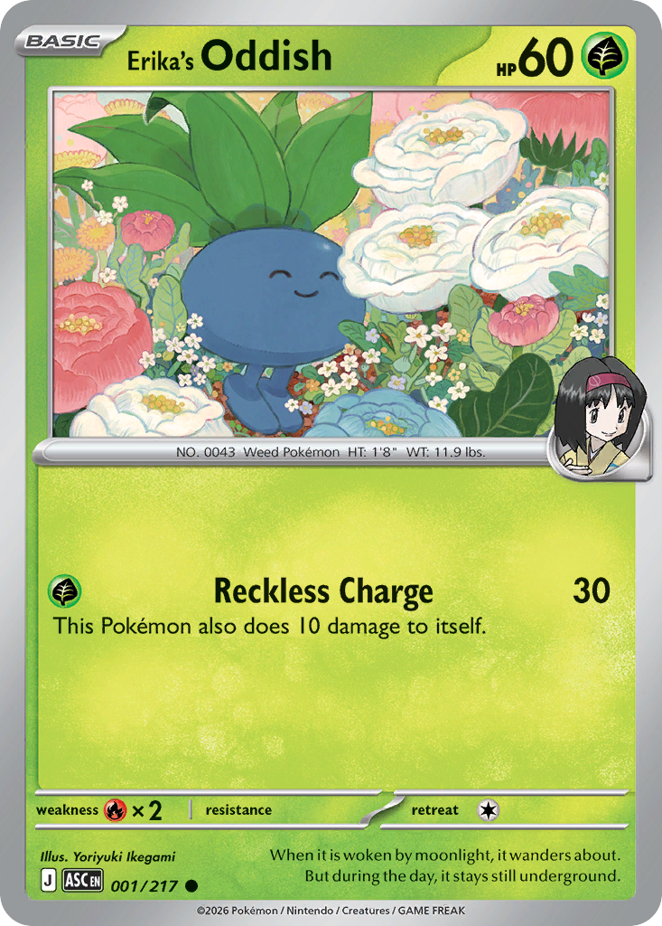 Erika's Oddish – Ascended Heroes 001/217 Pokémon card