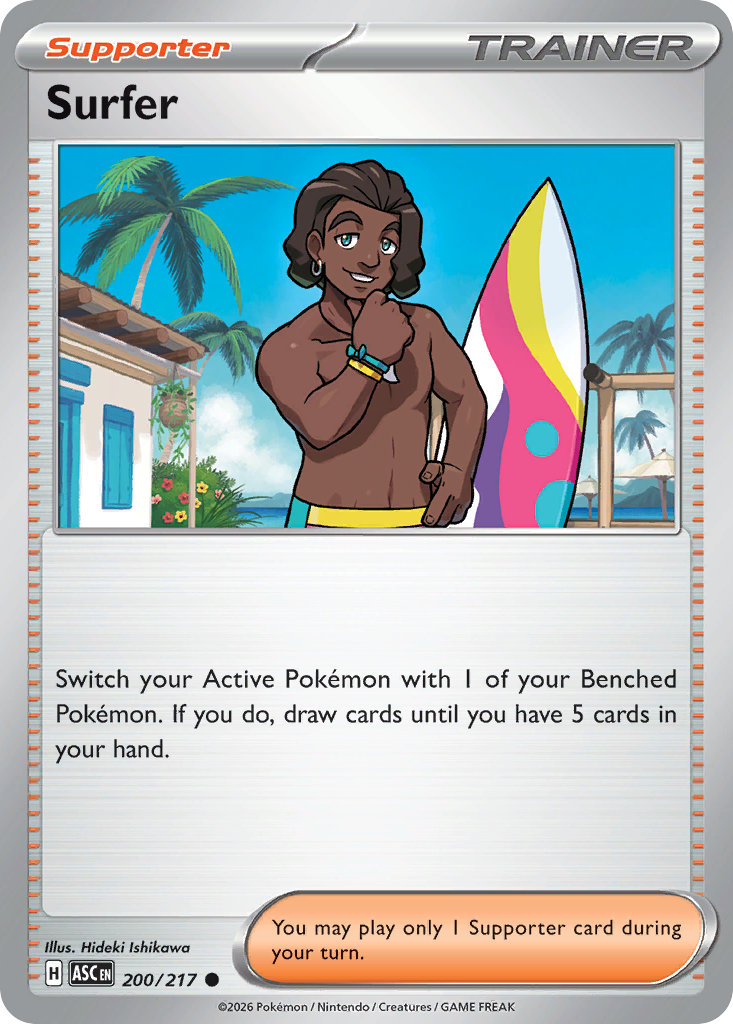 Surfer – Ascended Heroes 200/217 Pokémon card