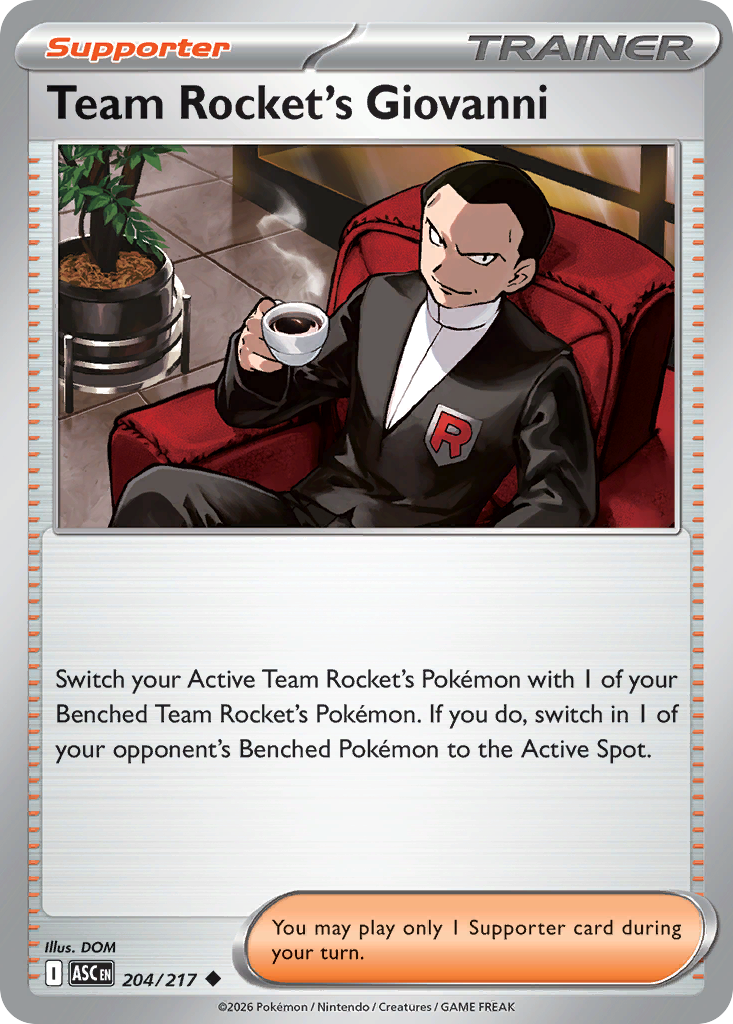 Team Rocket's Giovanni – Ascended Heroes 204/217 Pokémon card