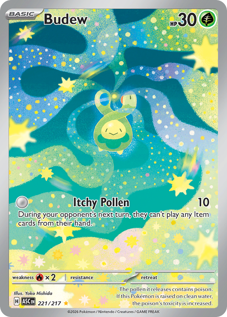 Budew – Ascended Heroes 221/217 Pokémon card