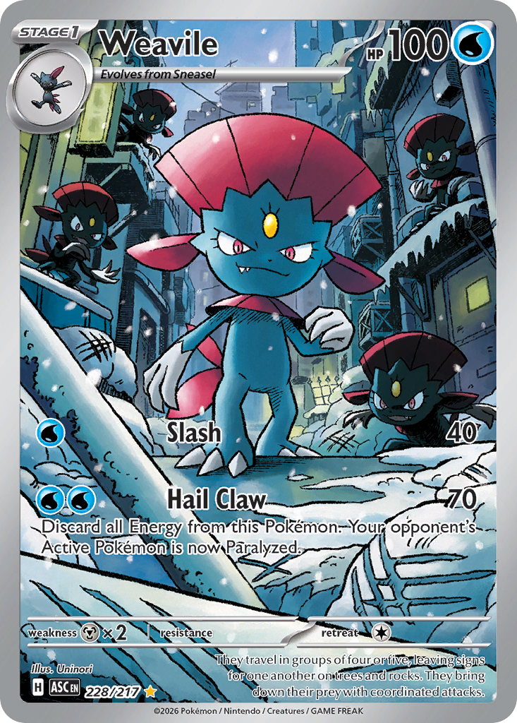 Weavile – Ascended Heroes 228/217 Pokémon card