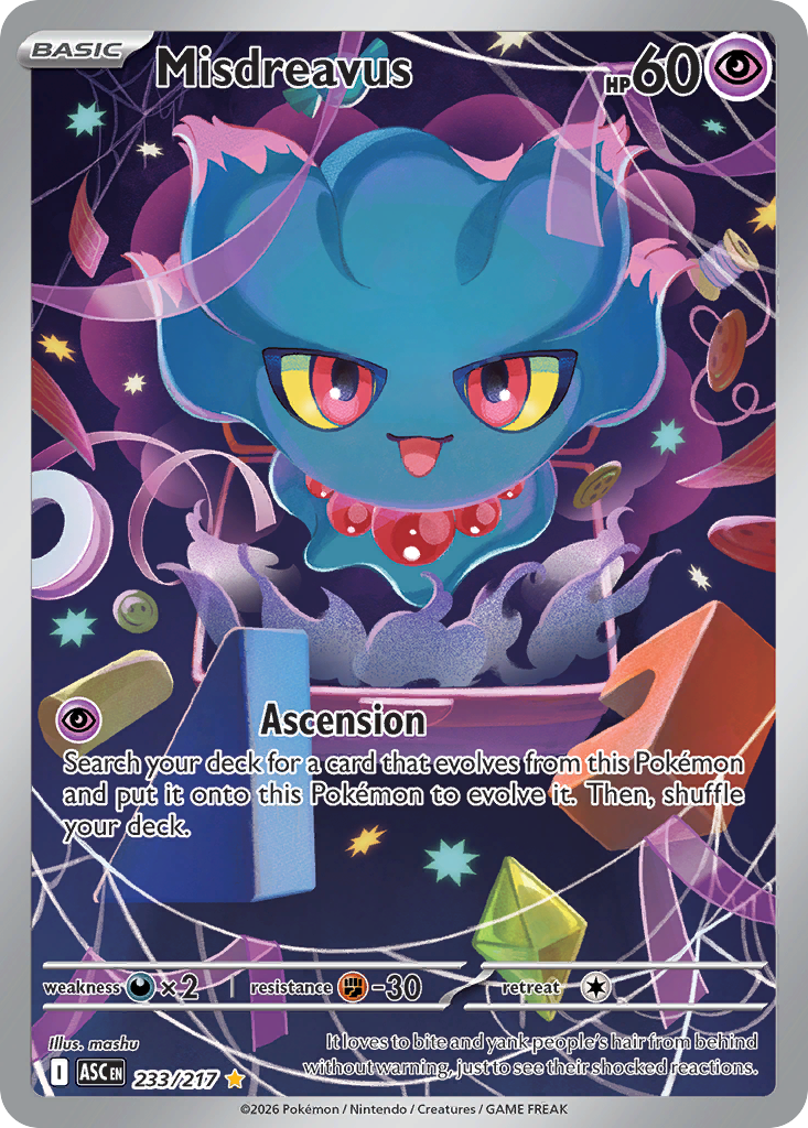 Misdreavus – Ascended Heroes 233/217 Pokémon card