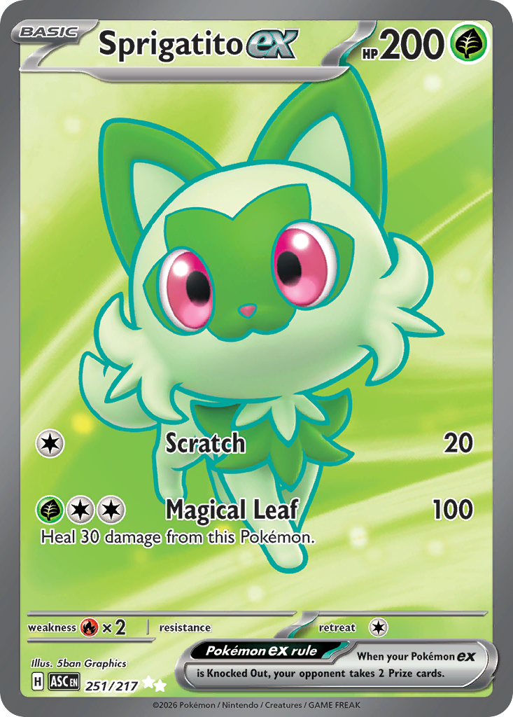Sprigatito ex – Ascended Heroes 251/217 Pokémon card