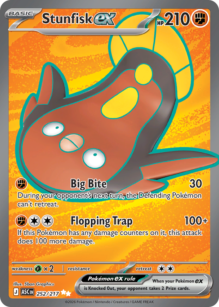 Stunfisk ex – Ascended Heroes 252/217 Pokémon card