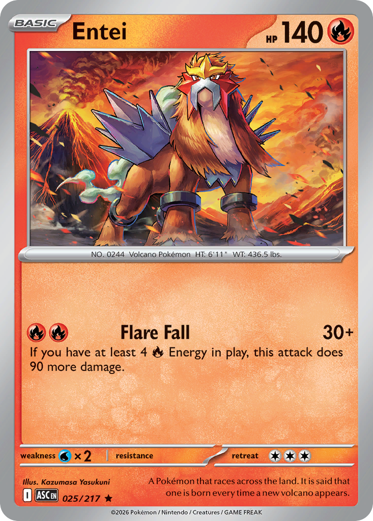 Entei – Ascended Heroes 025/217 Pokémon card