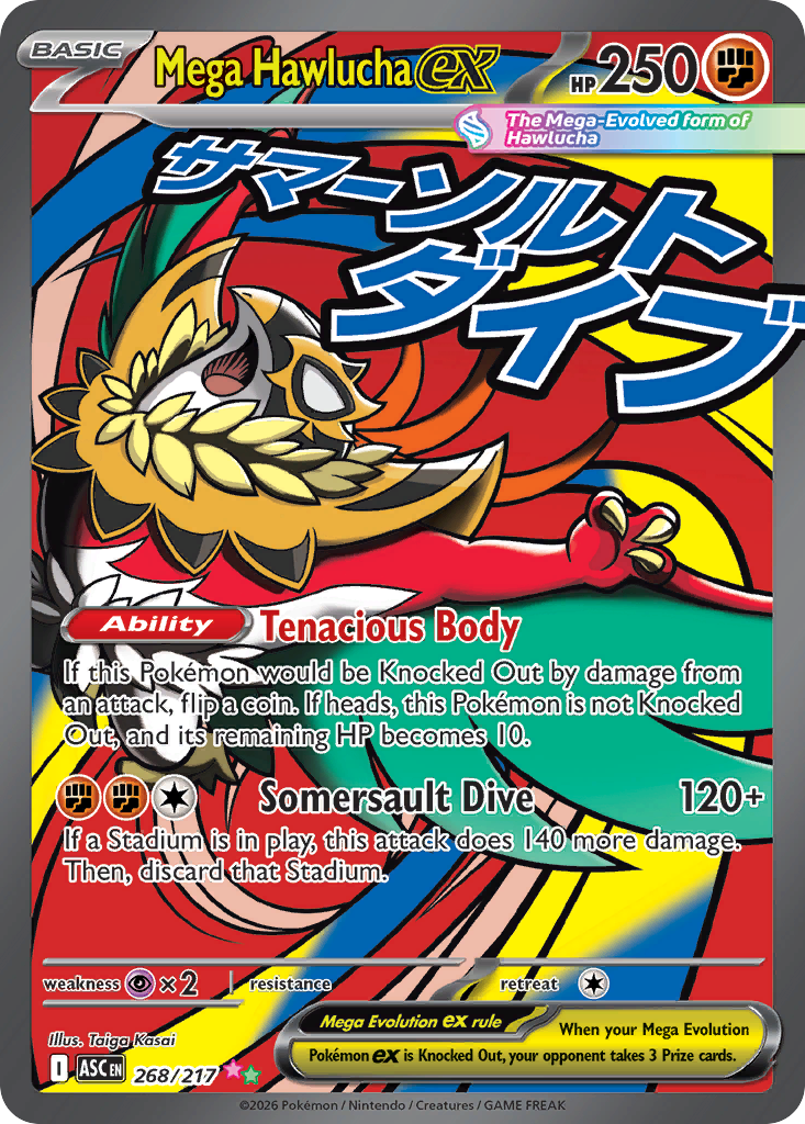 Mega Hawlucha ex – Ascended Heroes 268/217 Pokémon card