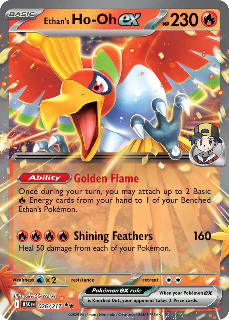 Ethan's Ho-Oh ex – Ascended Heroes 026/217 Pokémon card