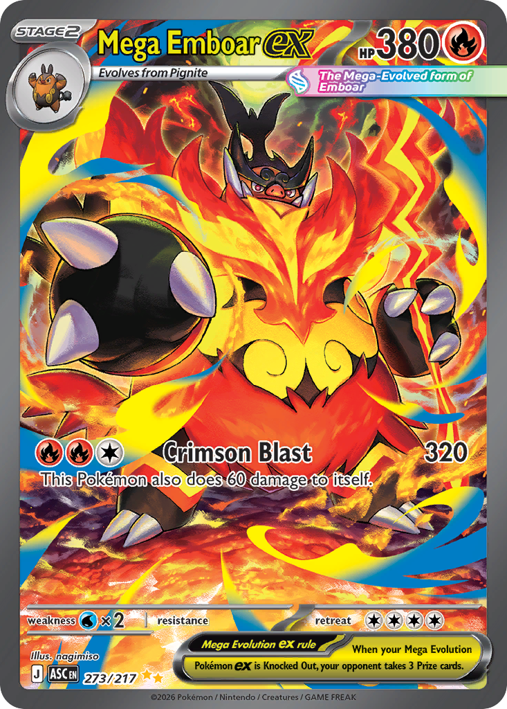 Mega Emboar ex – Ascended Heroes 273/217 Pokémon card