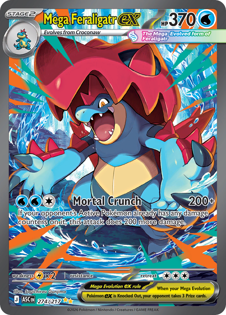 Mega Feraligatr ex – Ascended Heroes 274/217 Pokémon card