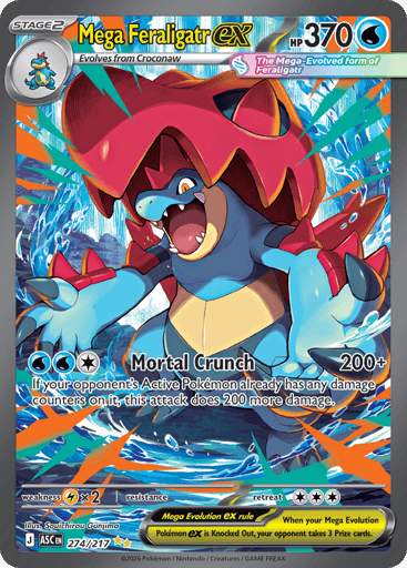 Mega Feraligatr ex - Ascended Heroes 274