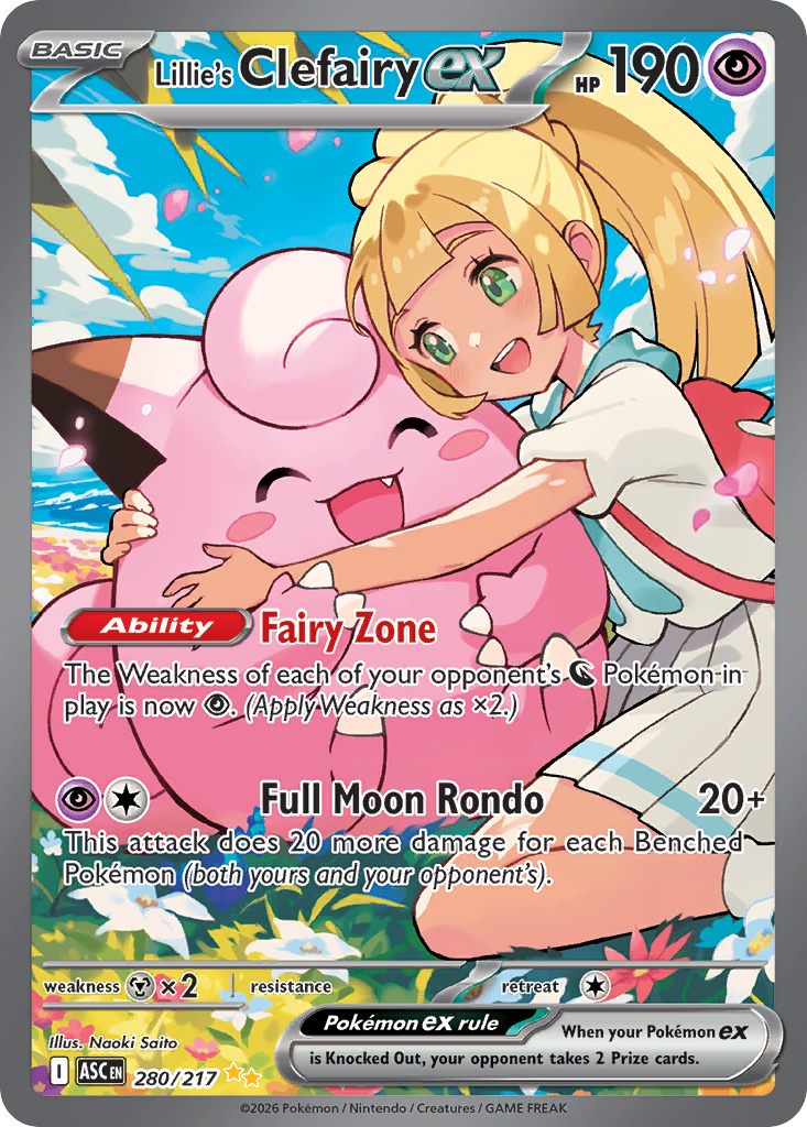 Lillie's Clefairy ex – Ascended Heroes 280/217 Pokémon card