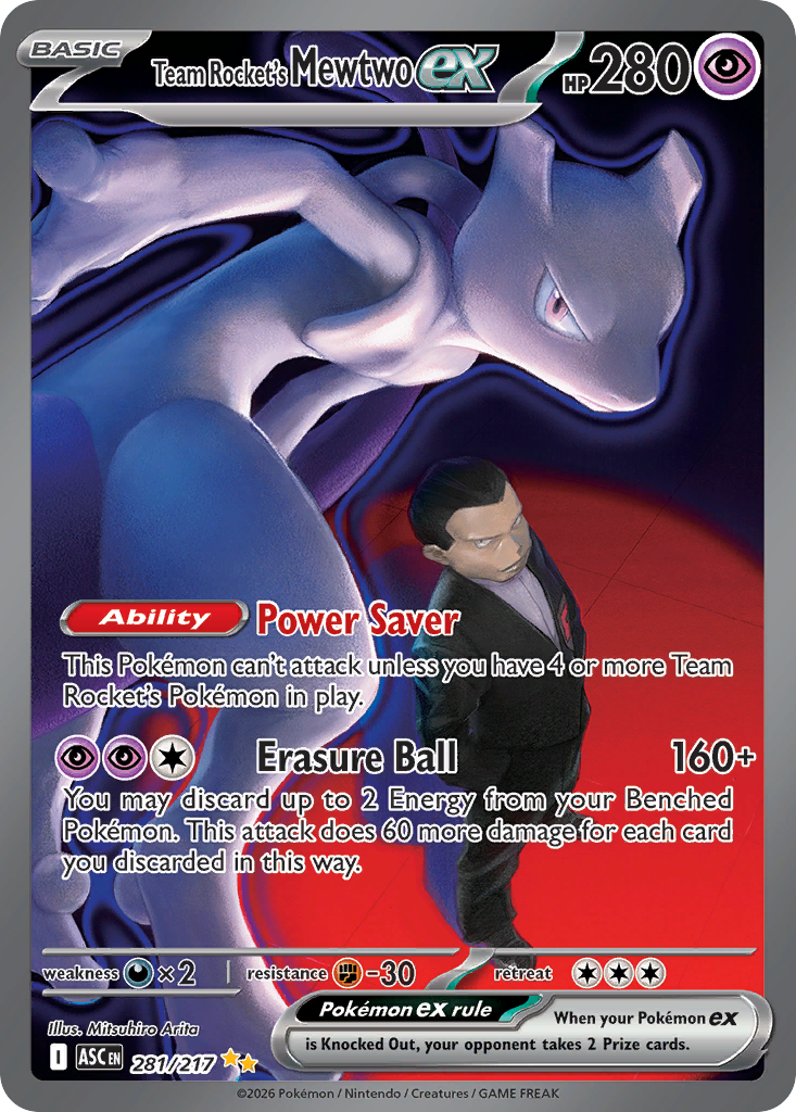 Team Rocket's Mewtwo ex – Ascended Heroes 281/217 Pokémon card