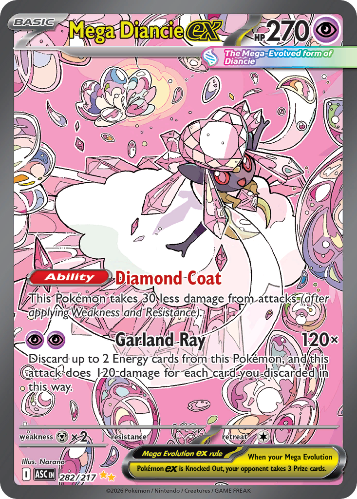 Mega Diancie ex – Ascended Heroes 282/217 Pokémon card
