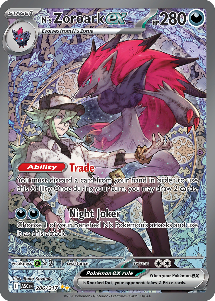 N's Zoroark ex – Ascended Heroes 286/217 Pokémon card