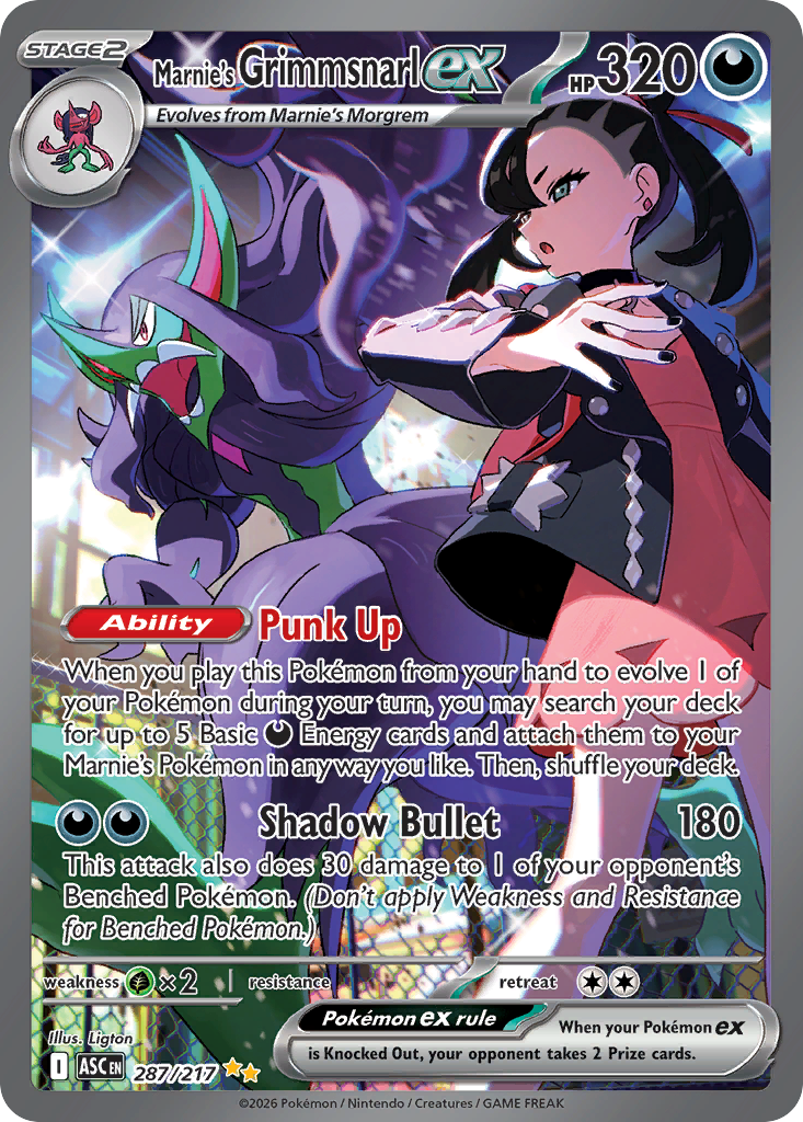 Marnie's Grimmsnarl ex – Ascended Heroes 287/217 Pokémon card