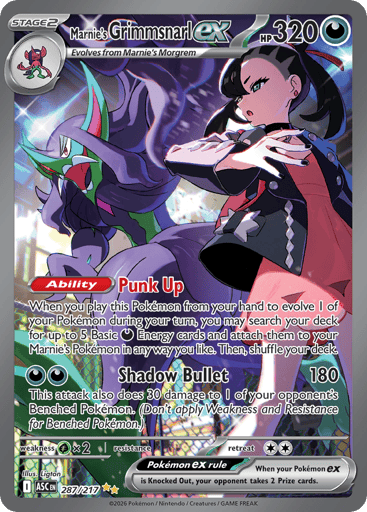 Marnie's Grimmsnarl ex - Ascended Heroes 287