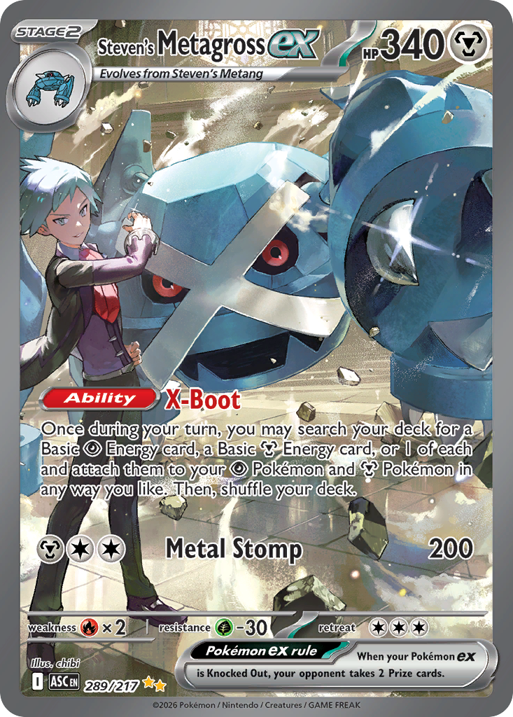 Steven's Metagross ex – Ascended Heroes 289/217 Pokémon card