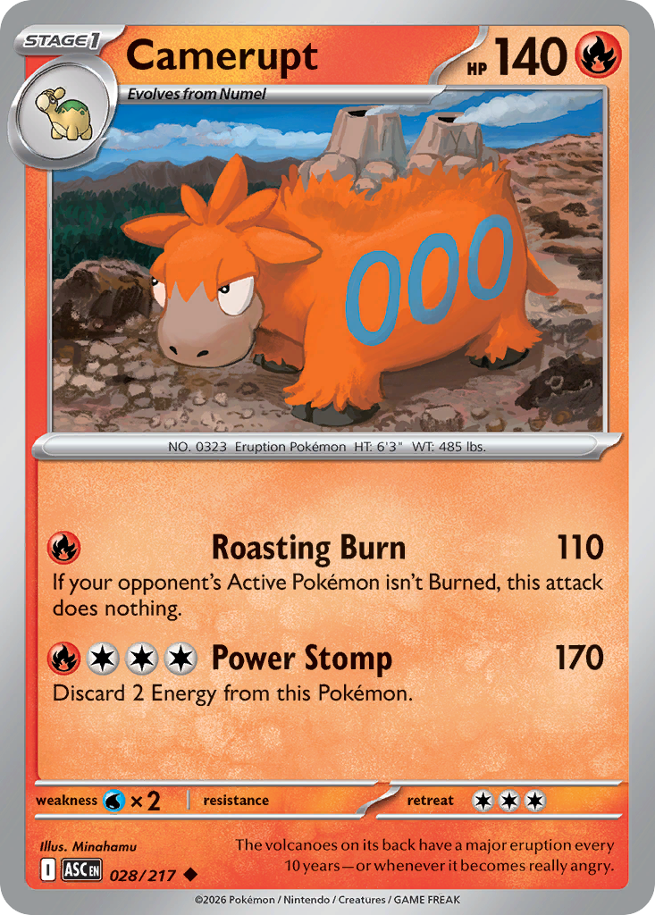 Camerupt – Ascended Heroes 028/217 Pokémon card