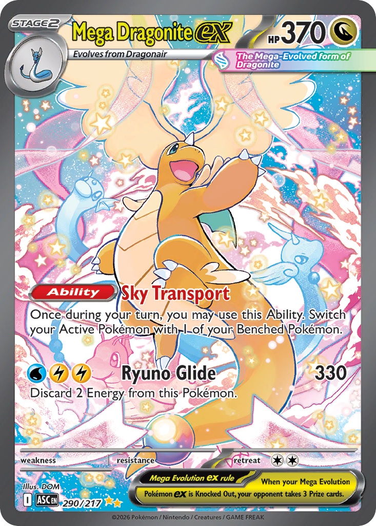 Mega Dragonite ex – Ascended Heroes 290/217 Pokémon card