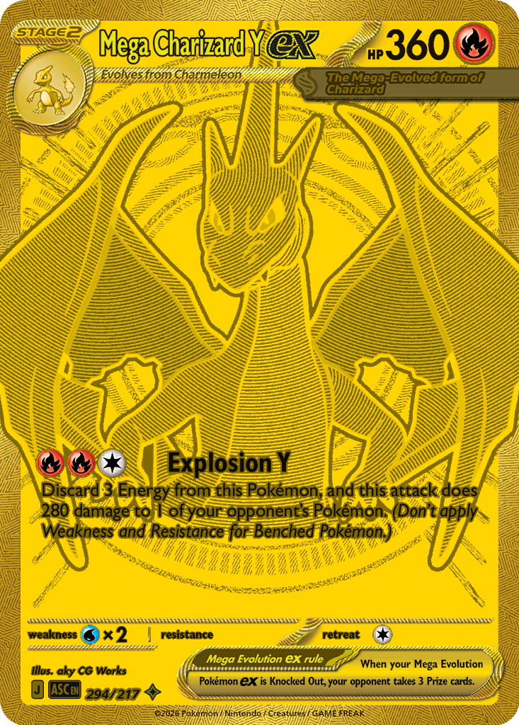 Mega Charizard Y ex – Ascended Heroes 294/217 Pokémon card