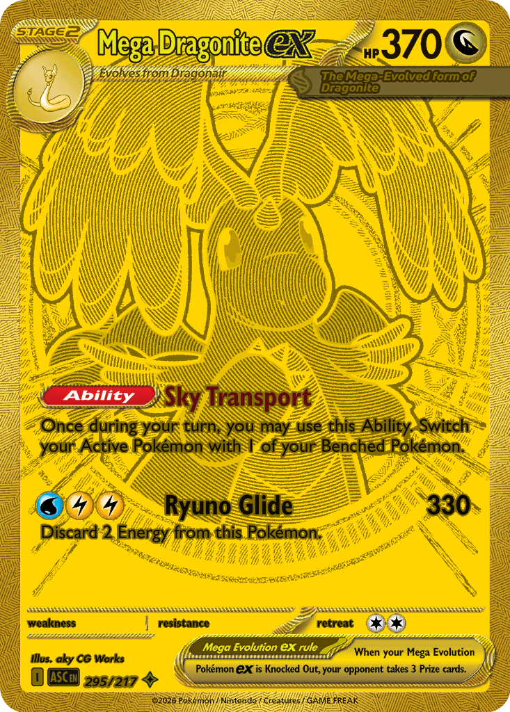 Mega Dragonite ex – Ascended Heroes 295/217 Pokémon card