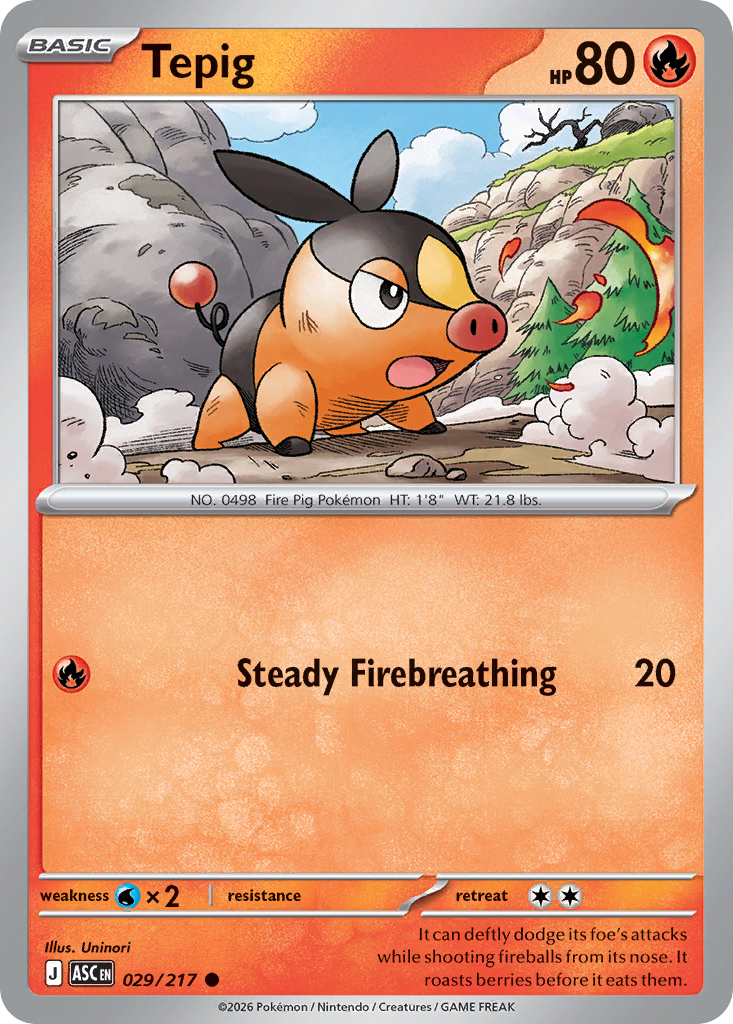 Tepig – Ascended Heroes 029/217 Pokémon card