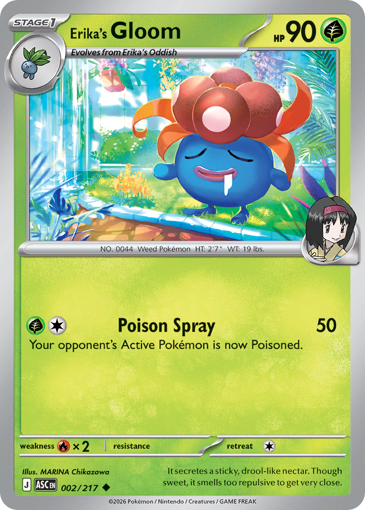 Erika's Gloom – Ascended Heroes 002/217 Pokémon card