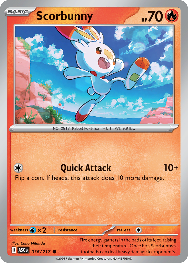 Scorbunny – Ascended Heroes 036/217 Pokémon card