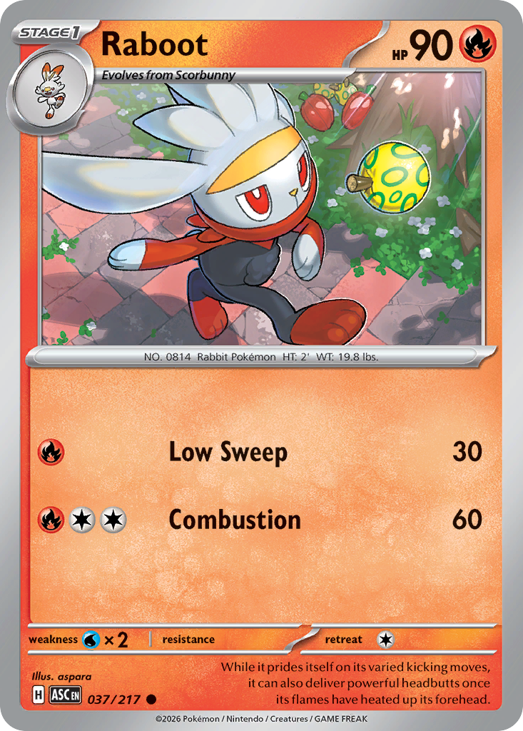 Raboot – Ascended Heroes 037/217 Pokémon card