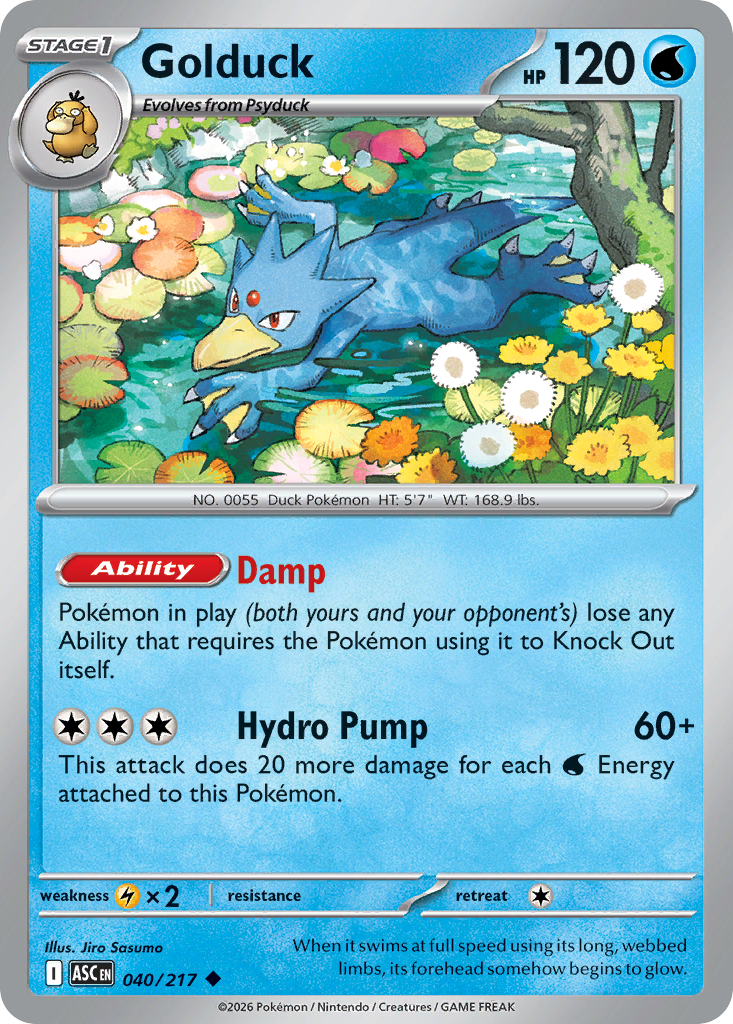 Golduck – Ascended Heroes 040/217 Pokémon card