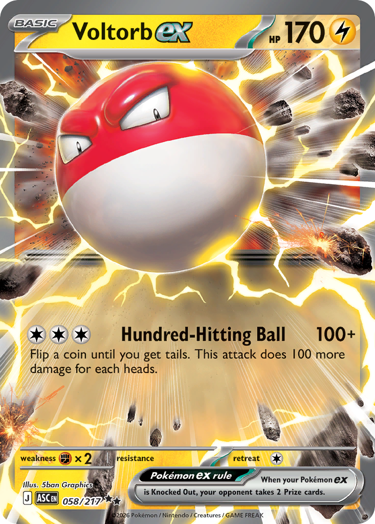 Voltorb ex – Ascended Heroes 058/217 Pokémon card