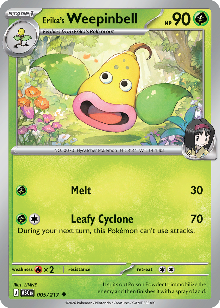 Erika's Weepinbell – Ascended Heroes 005/217 Pokémon card