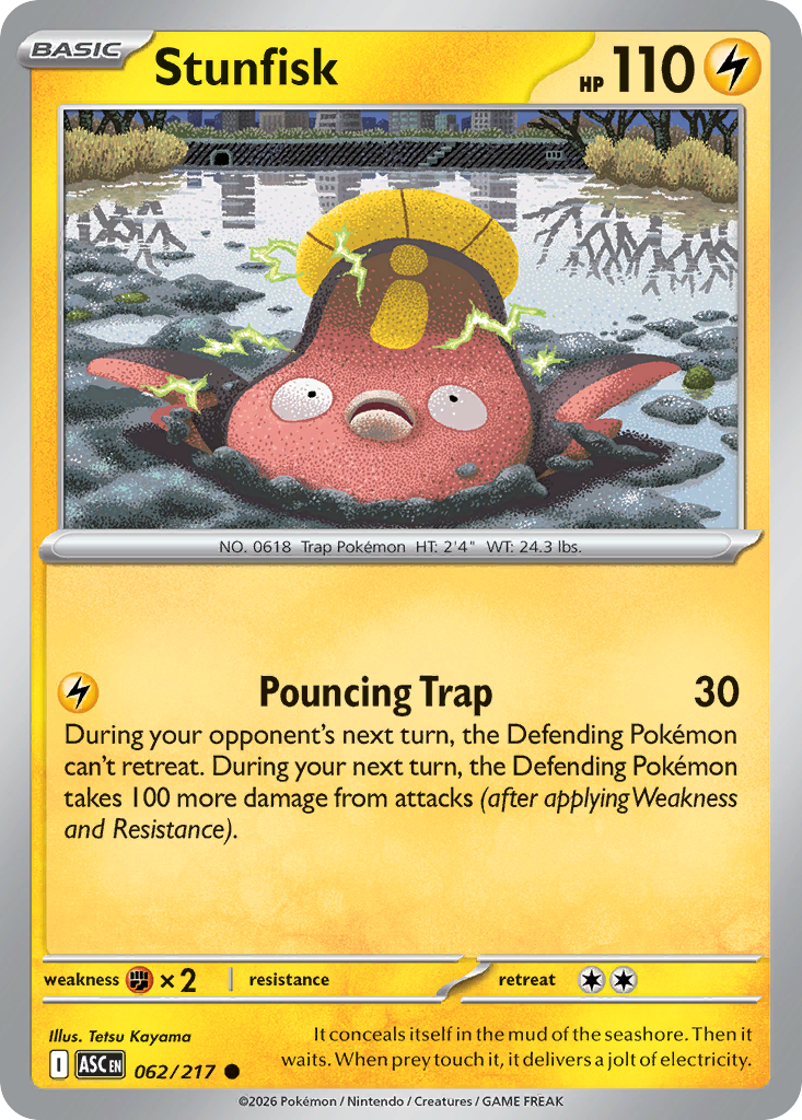 Stunfisk – Ascended Heroes 062/217 Pokémon card