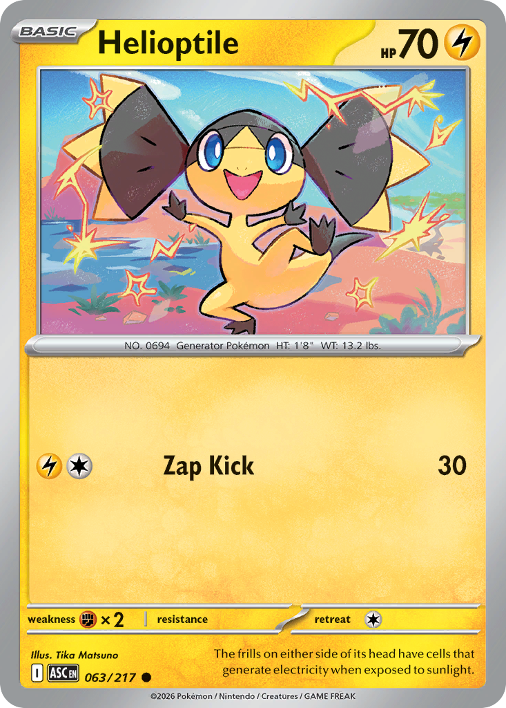 Helioptile – Ascended Heroes 063/217 Pokémon card