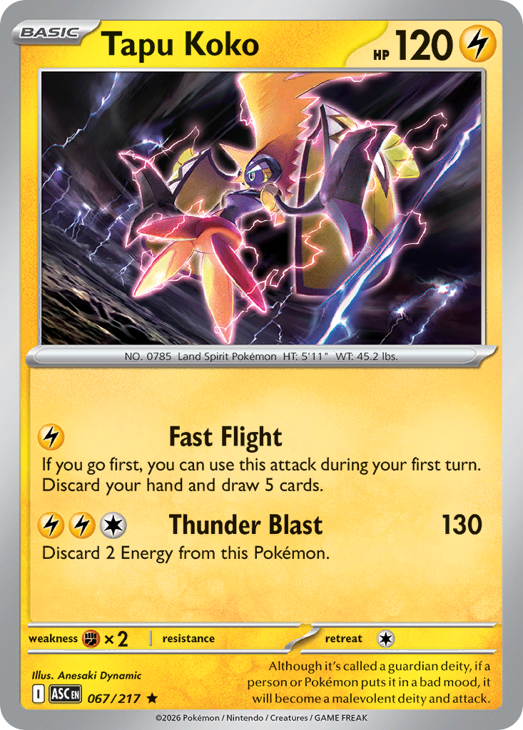 Tapu Koko – Ascended Heroes 067/217 Pokémon card