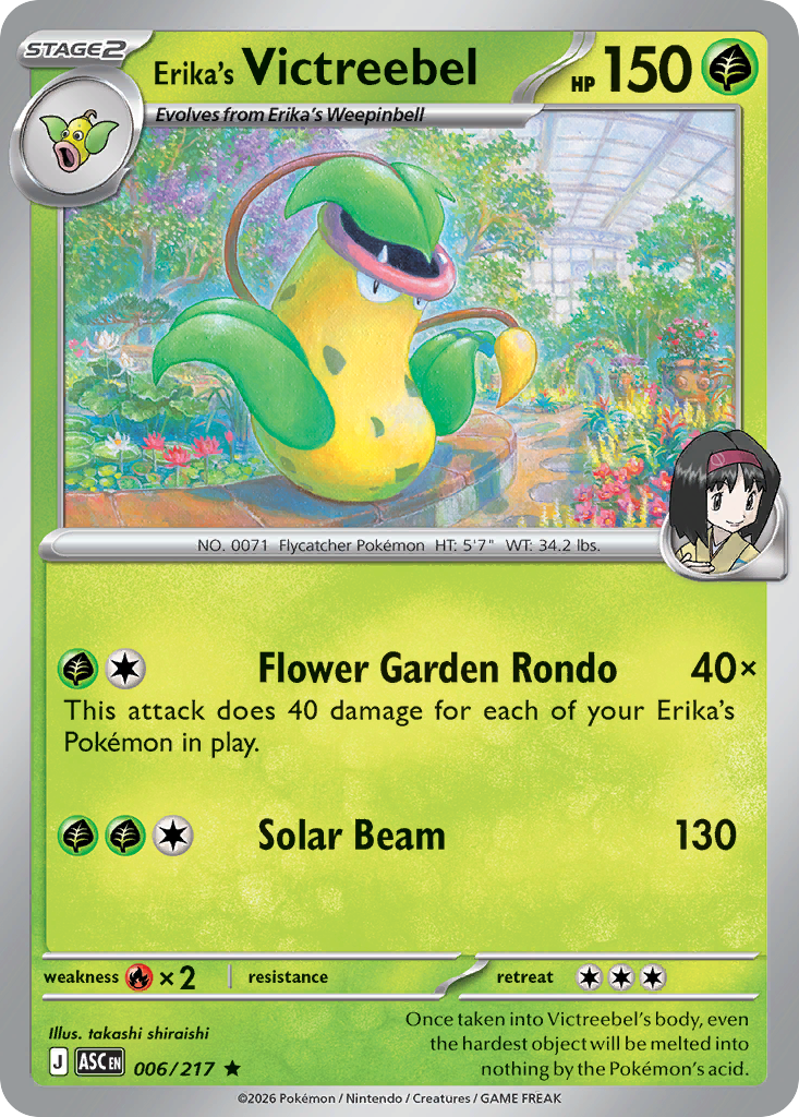 Erika's Victreebel – Ascended Heroes 006/217 Pokémon card