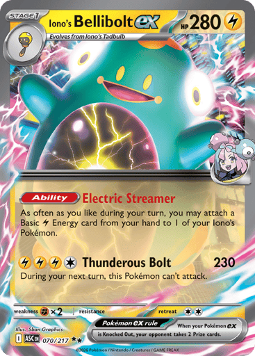Iono's Bellibolt ex - Ascended Heroes 70