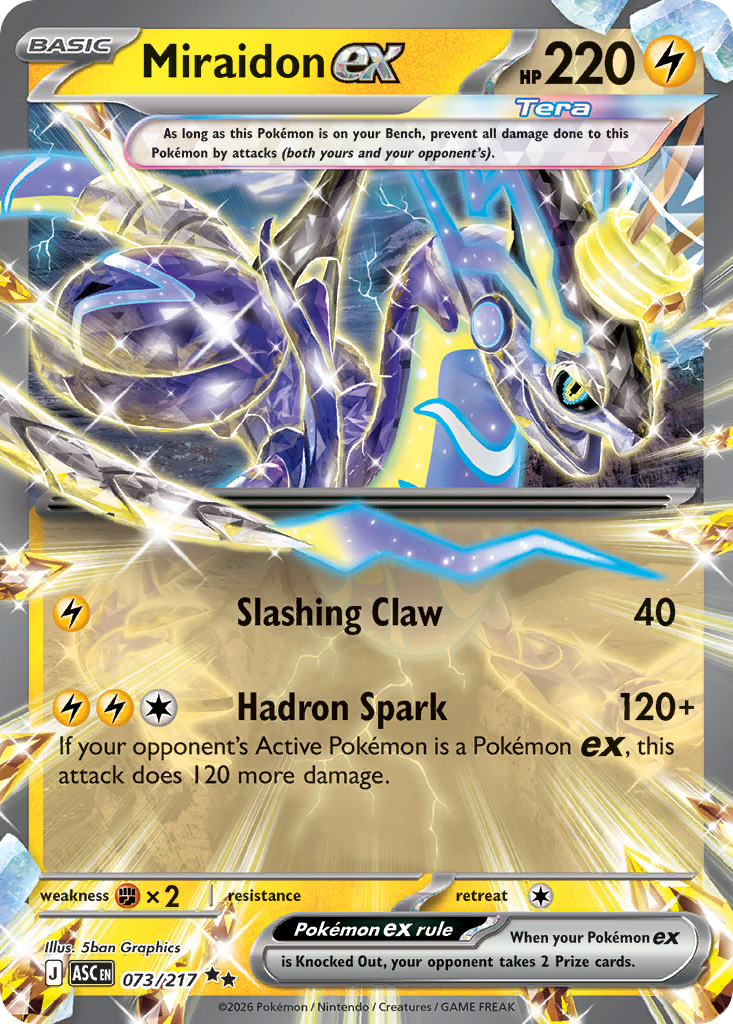 Miraidon ex – Ascended Heroes 073/217 Pokémon card
