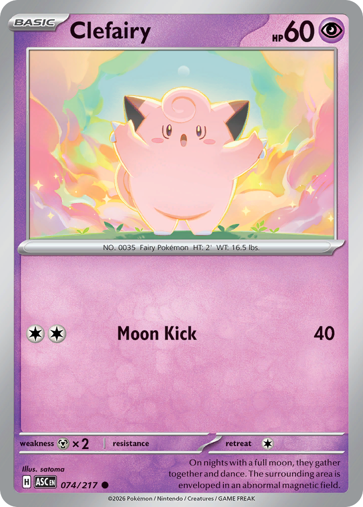 Clefairy – Ascended Heroes 074/217 Pokémon card