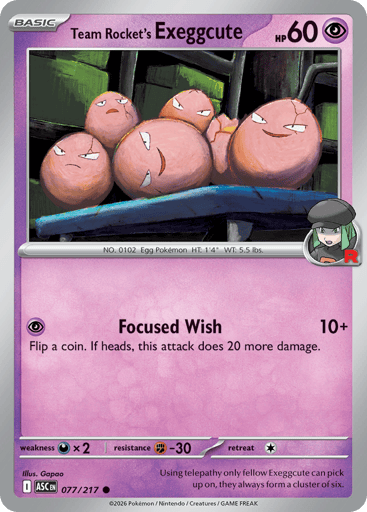 Team Rocket's Exeggcute - Ascended Heroes 77