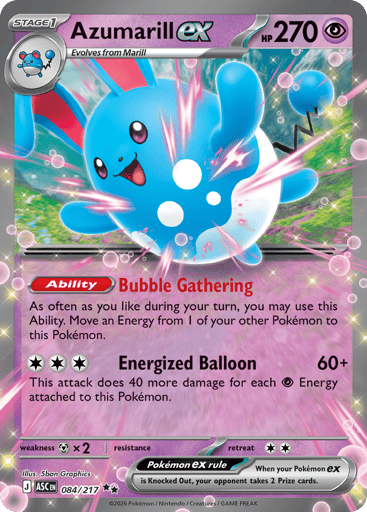 Azumarill ex - Ascended Heroes 84