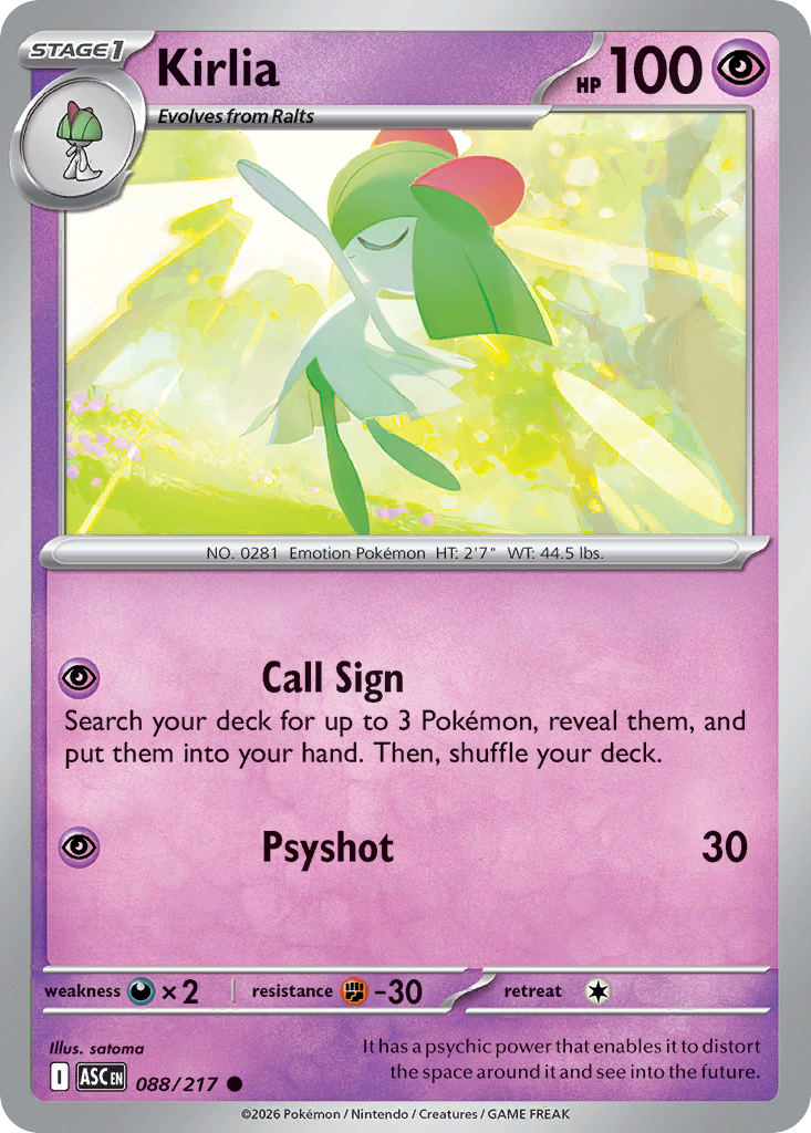 Kirlia – Ascended Heroes 088/217 Pokémon card