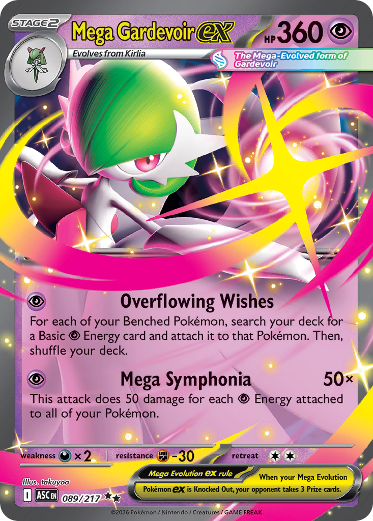 Mega Gardevoir ex – Ascended Heroes 089/217 Pokémon card