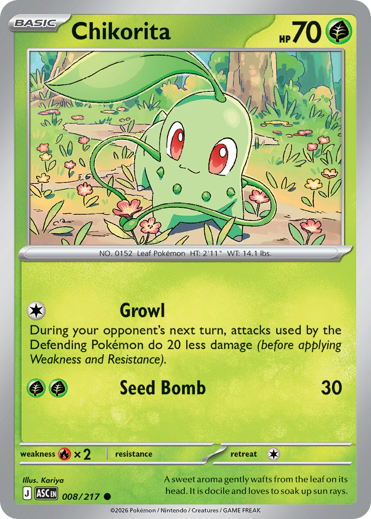 Chikorita – Ascended Heroes 008/217 Pokémon card