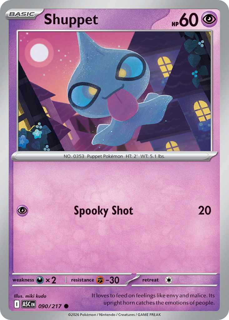 Shuppet – Ascended Heroes 090/217 Pokémon card