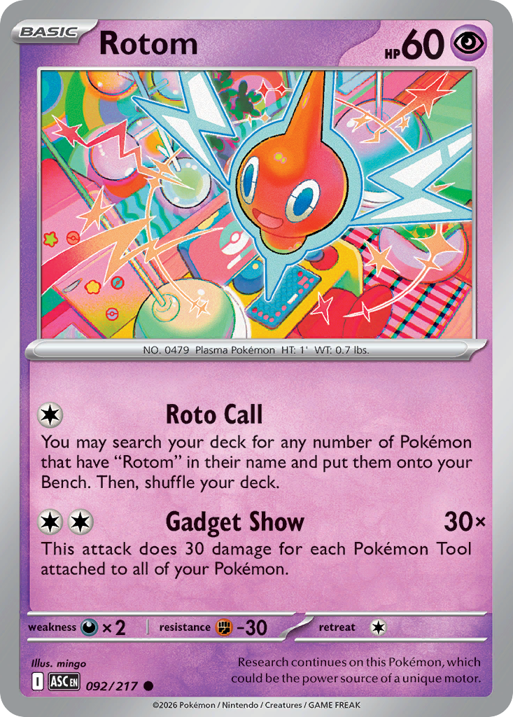 Rotom – Ascended Heroes 092/217 Pokémon card