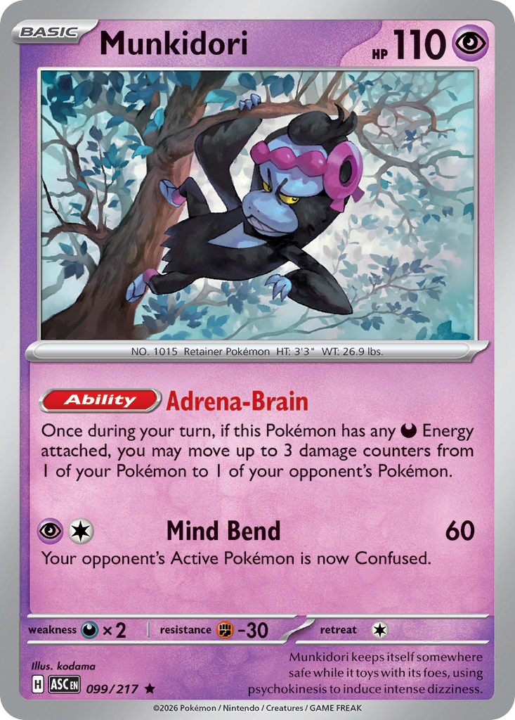 Munkidori – Ascended Heroes 099/217 Pokémon card